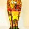 Hot Anita Harris Art Pottery Pastel Landscape Nathan Vase Pottery-Porcelain-China