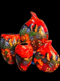 Sale Anita Harris Art Pottery The Three Sisters and The Giant Dragonfly - Blue Mountains of Sydney Teardrop Vase - Large Pottery-Porcelain-China