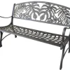Hot Cast Iron Bench - Palm & Monstera Leaf Outdoor Furniture