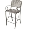Outlet Cast Iron Pub Chair - Leaves Outdoor Furniture