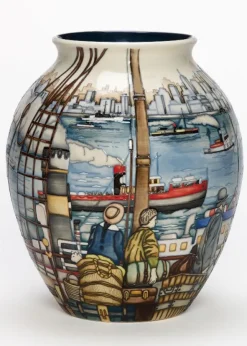 Clearance Moorcroft Coming to America Vase 61/10 - Numbered Moorcroft