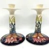 Clearance Moorcroft Festival of Light Pair of Candle Holders 850/9 - Ltd Ed 10 Moorcroft