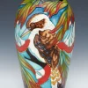 Best Moorcroft Laughing Kookaburra Vase 393/7 - Ltd Ed 25 Moorcroft