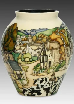 Online Moorcroft Off to Market Vase 4/11 - Ltd Ed 50 Moorcroft