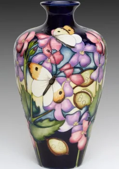 Clearance Moorcroft Orange Tip Vase 72/9 - Ltd Ed 40 Moorcroft