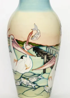 Outlet Moorcroft Pelican Parade Vase 200/15 - Ltd Ed 20 Moorcroft