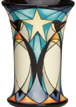 Fashion Moorcroft Penguin Frieze Vase 158/6 Moorcroft