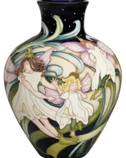 Discount Moorcroft Snowdrop Fairies Vase 265/7 - Ltd Ed 10 Moorcroft
