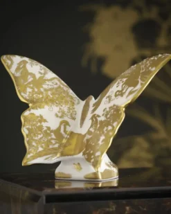 Hot Royal Crown Derby Aves Gold Butterfly Paperweight Royal Crown Derby