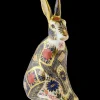 Outlet Royal Crown Derby Old Imari Solid Gold Band Hare Paperweight Royal Crown Derby