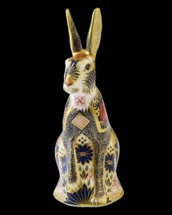 Outlet Royal Crown Derby Old Imari Solid Gold Band Hare Paperweight Royal Crown Derby