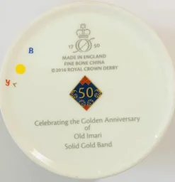 Outlet Royal Crown Derby Old Imari Solid Gold Band Round Trinket Box Royal Crown Derby