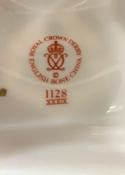 New Royal Crown Derby Old Imari Solid Gold Band Dolphin Candlestick - Large Royal Crown Derby