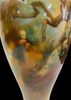 Online Royal Worcester Peacocks footed Vase - Unsigned Pottery-Porcelain-China
