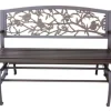 New Tube Steel-Cast Iron Rocking Bench - Garden Birds Outdoor Furniture