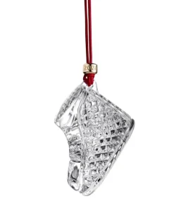 Discount Waterford 2024 Annual Christmas Crystal Baby's First Boot Ornament Christmas
