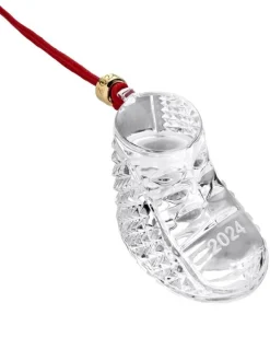 Discount Waterford 2024 Annual Christmas Crystal Baby's First Boot Ornament Christmas