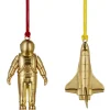 Online Waterford 2024 Christmas Golden Ornaments - Toys Spaceman & Rocket Set of 2 Christmas