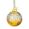 New Waterford Crystal 2022 Christmas Lismore Hope Amber Bauble Christmas