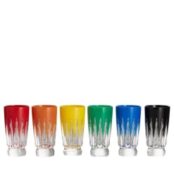 Online Waterford Crystal 2025 New Year Fireworks Shot Glasses Assorted Colours - Set of 6 Ltd Ed Christmas
