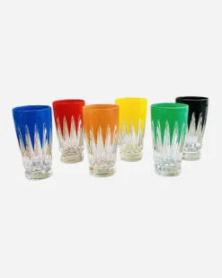 Online Waterford Crystal 2025 New Year Fireworks Shot Glasses Assorted Colours - Set of 6 Ltd Ed Christmas