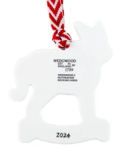 Clearance Wedgwood 2024 Christmas Rocking Horse Baby's First Ornament - The Nutcracker Collection Christmas