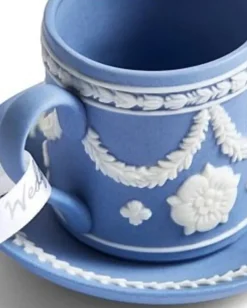 Best Wedgwood Christmas Tea Cup & Saucer Ornament - Discontinued Christmas